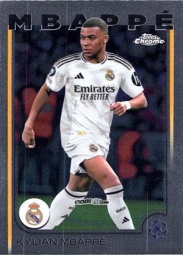 Sticker Kylian Mbappe - Chrome Uefa Club Competitions 2024-2025 n. 1 - Topps