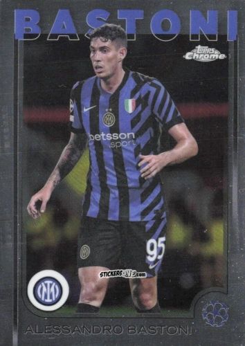 Sticker Alessandro Bastoni - Chrome Uefa Club Competitions 2024-2025 n. 2 - Topps