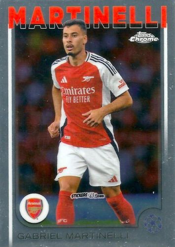 Sticker Gabriel Martinelli - Chrome Uefa Club Competitions 2024-2025 n. 5 - Topps
