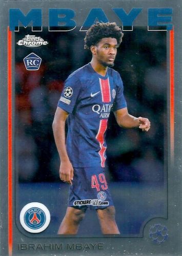 Cromo Ibrahim Mbaye - Chrome Uefa Club Competitions 2024-2025 n. 15 - Topps