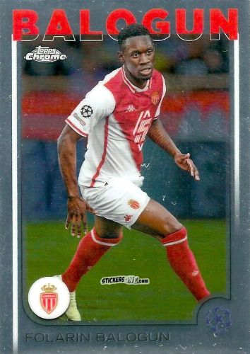 Figurina Folarin Balogun - Chrome Uefa Club Competitions 2024-2025 n. 21 - Topps