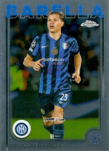 Figurina Nicolo Barella - Chrome Uefa Club Competitions 2024-2025 n. 23 - Topps