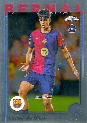 Sticker Marc Bernal - Chrome Uefa Club Competitions 2024-2025 n. 39 - Topps
