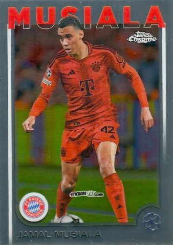 Cromo Jamal Musiala - Chrome Uefa Club Competitions 2024-2025 n. 42 - Topps
