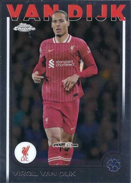 Figurina Virgil van Dijk - Chrome Uefa Club Competitions 2024-2025 n. 44 - Topps
