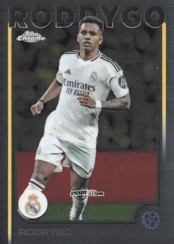 Figurina Rodrygo - Chrome Uefa Club Competitions 2024-2025 n. 48 - Topps