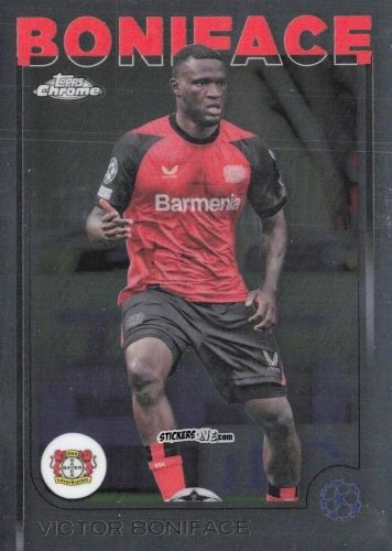 Sticker Victor Boniface - Chrome Uefa Club Competitions 2024-2025 n. 54 - Topps