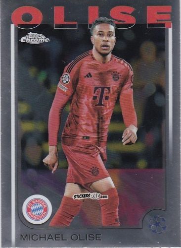Sticker Michael Olise - Chrome Uefa Club Competitions 2024-2025 n. 81 - Topps