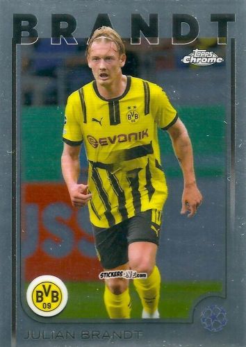 Figurina Julian Brandt - Chrome Uefa Club Competitions 2024-2025 n. 90 - Topps