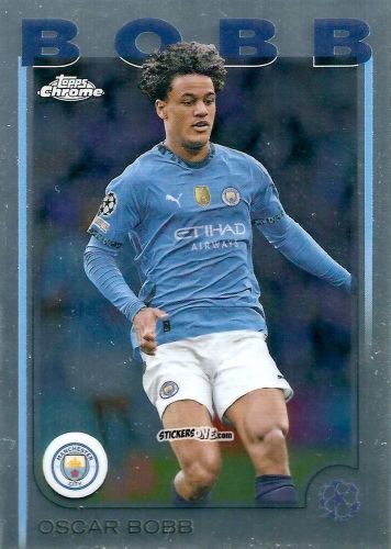 Sticker Oscar Bobb - Chrome Uefa Club Competitions 2024-2025 n. 91 - Topps
