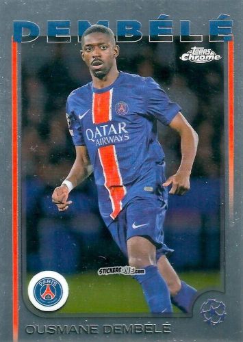 Figurina Ousmane Dembele - Chrome Uefa Club Competitions 2024-2025 n. 109 - Topps