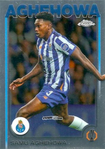 Cromo Samu Aghehowa - Chrome Uefa Club Competitions 2024-2025 n. 110 - Topps
