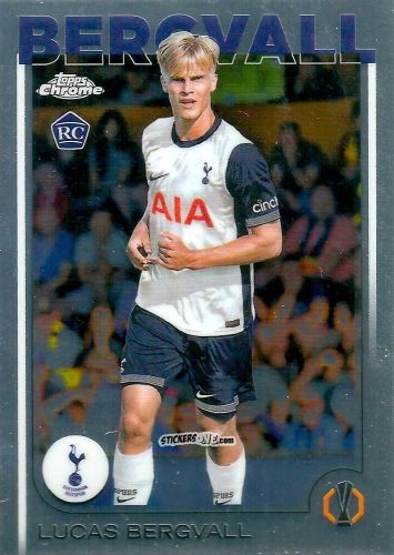 Figurina Lucas Bergvall - Chrome Uefa Club Competitions 2024-2025 n. 112 - Topps