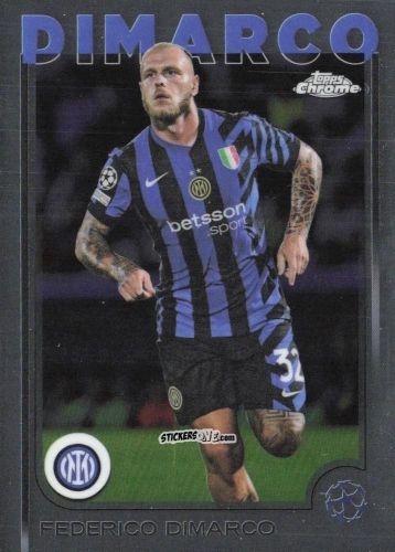 Sticker Federico Dimarco - Chrome Uefa Club Competitions 2024-2025 n. 129 - Topps