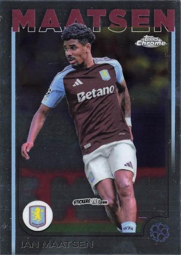 Figurina Ian Maatsen - Chrome Uefa Club Competitions 2024-2025 n. 142 - Topps
