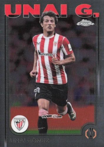 Figurina Unai Gomez - Chrome Uefa Club Competitions 2024-2025 n. 145 - Topps