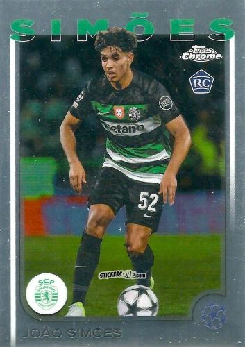 Cromo João Simões - Chrome Uefa Club Competitions 2024-2025 n. 156 - Topps