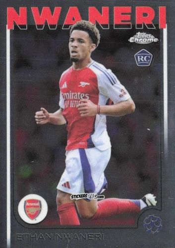 Sticker Ethan Nwaneri - Chrome Uefa Club Competitions 2024-2025 n. 158 - Topps