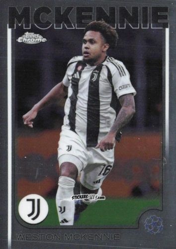 Cromo Weston McKennie - Chrome Uefa Club Competitions 2024-2025 n. 160 - Topps