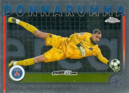 Sticker Gianluigi Donnarumma - Chrome Uefa Club Competitions 2024-2025 n. 163 - Topps