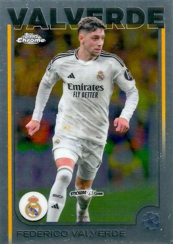 Sticker Federico Valverde - Chrome Uefa Club Competitions 2024-2025 n. 164 - Topps