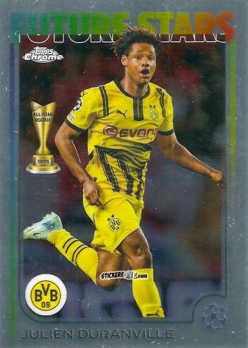 Figurina Julien Duranville - Chrome Uefa Club Competitions 2024-2025 n. 166 - Topps