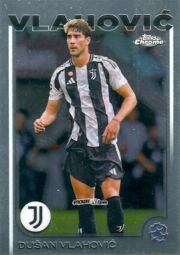 Figurina Dusan Vlahovic - Chrome Uefa Club Competitions 2024-2025 n. 176 - Topps