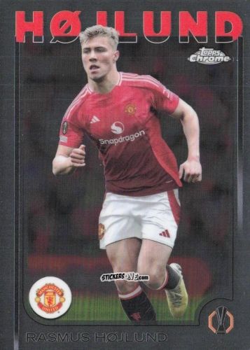 Figurina Rasmus Hojlund - Chrome Uefa Club Competitions 2024-2025 n. 184 - Topps