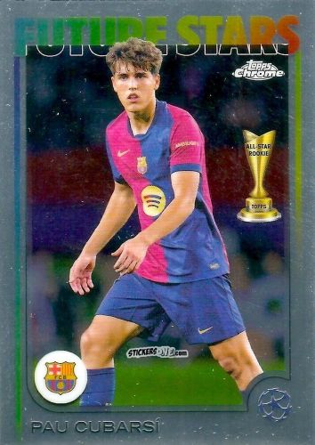Sticker Pau Cubarsi - Chrome Uefa Club Competitions 2024-2025 n. 196 - Topps