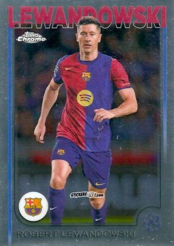 Sticker Robert Lewandowski - Chrome Uefa Club Competitions 2024-2025 n. 200 - Topps