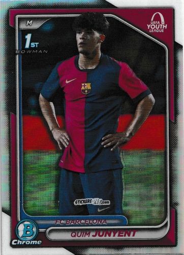 Figurina Quim Junyent - Chrome Uefa Club Competitions 2024-2025 n. BU-QJ - Topps