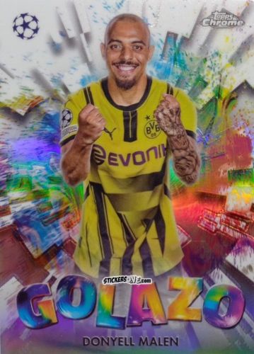 Sticker Donyell Malen - Chrome Uefa Club Competitions 2024-2025 n. GZ-4 - Topps