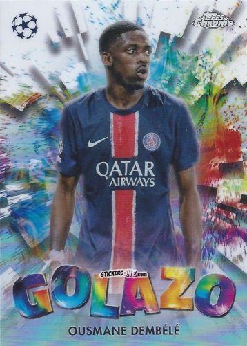 Figurina Ousmane Dembele - Chrome Uefa Club Competitions 2024-2025 n. GZ-12 - Topps