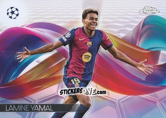 Figurina Lamine Yamal - Chrome Uefa Club Competitions 2024-2025 n. H-2 - Topps