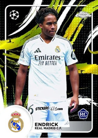 Figurina Endrick - Chrome Uefa Club Competitions 2024-2025 n. SB-1 - Topps