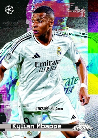 Sticker Kylian Mbappe - Chrome Uefa Club Competitions 2024-2025 n. WN-9 - Topps