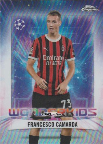 Sticker Francesco Camarda - Chrome Uefa Club Competitions 2024-2025 n. WK-14 - Topps