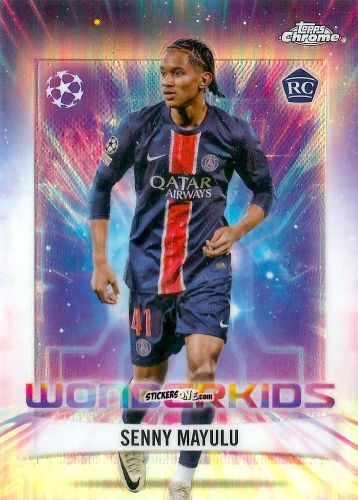 Sticker Senny Mayulu - Chrome Uefa Club Competitions 2024-2025 n. WK-15 - Topps