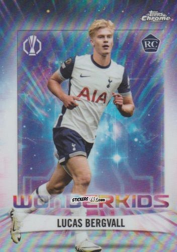 Sticker Lucas Bergvall - Chrome Uefa Club Competitions 2024-2025 n. WK-16 - Topps