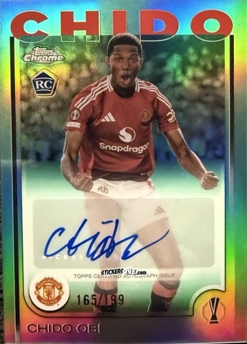 Sticker Chido Obi - Chrome Uefa Club Competitions 2024-2025 n. CA-CO - Topps