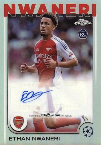 Figurina Ethan Nwaneri - Chrome Uefa Club Competitions 2024-2025 n. CA-EN - Topps