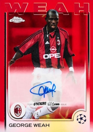 Sticker George Weah - Chrome Uefa Club Competitions 2024-2025 n. CA-GW - Topps