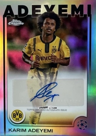 Sticker Karim Adeyemi - Chrome Uefa Club Competitions 2024-2025 n. CA-KA - Topps