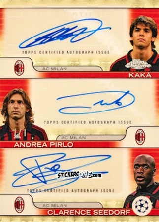 Cromo Kaka / CIarence Sedorf / Andrea PirIo - Chrome Uefa Club Competitions 2024-2025 n. TA-ACM - Topps