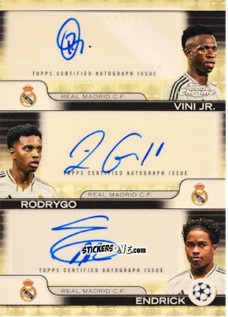 Figurina Rodrygo / Endrick / Vini Jr. - Chrome Uefa Club Competitions 2024-2025 n. TA-BRA - Topps