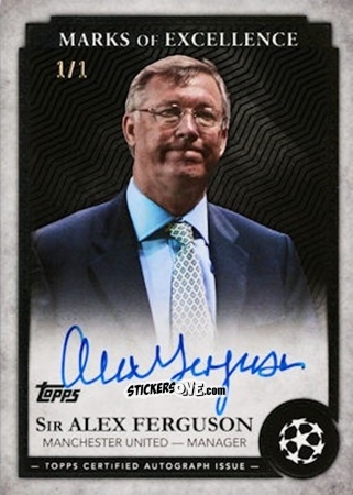 Cromo Sir Alex Ferguson - Chrome Uefa Club Competitions 2024-2025 n. EX-AF1 - Topps