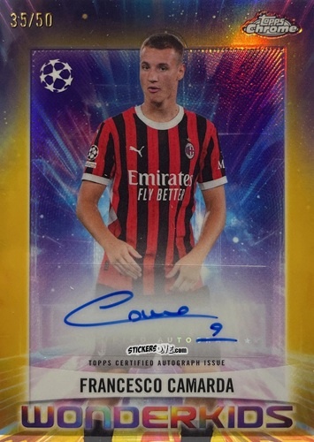 Cromo Francesco Camarda - Chrome Uefa Club Competitions 2024-2025 n. WKA-FC - Topps