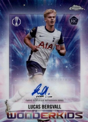 Cromo Lucas Bergvall - Chrome Uefa Club Competitions 2024-2025 n. WKA-LB - Topps