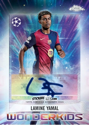 Figurina Lamine Yamal - Chrome Uefa Club Competitions 2024-2025 n. WKA-LY - Topps