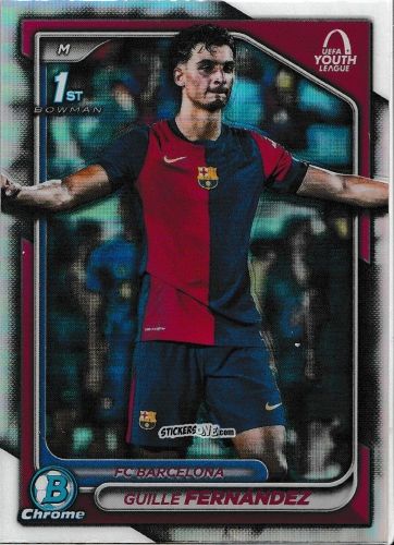 Sticker Guille Fernandez - Chrome Uefa Club Competitions 2024-2025 n. BU-GF - Topps